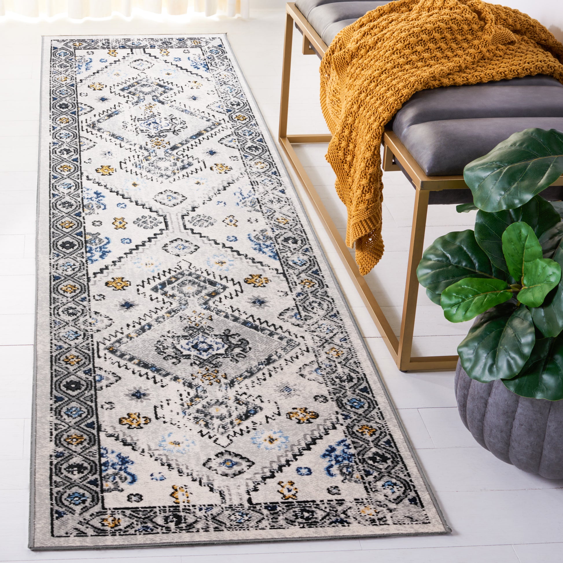 Safavieh Odyssey Ody858F Grey/Blue Gold Area Rug