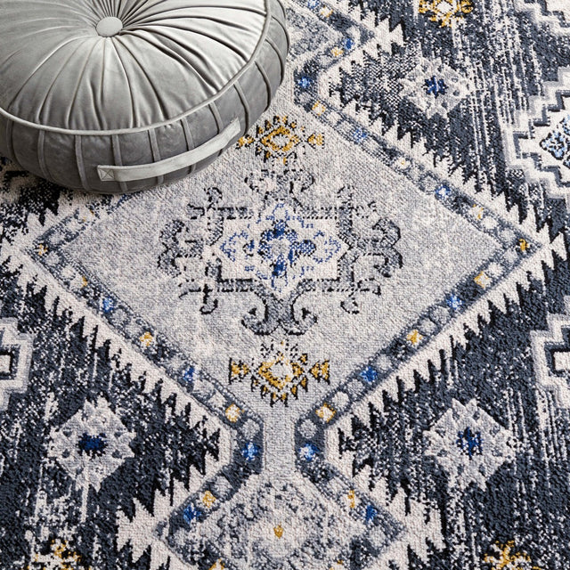 Safavieh Odyssey Ody858G Dark Grey/Blue Gold Rug.