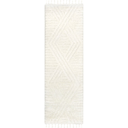 Nuloom Risette Geometric Shag Ozdn19A Beige Area Rug