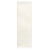 Nuloom Risette Geometric Shag Ozdn19A Beige Area Rug