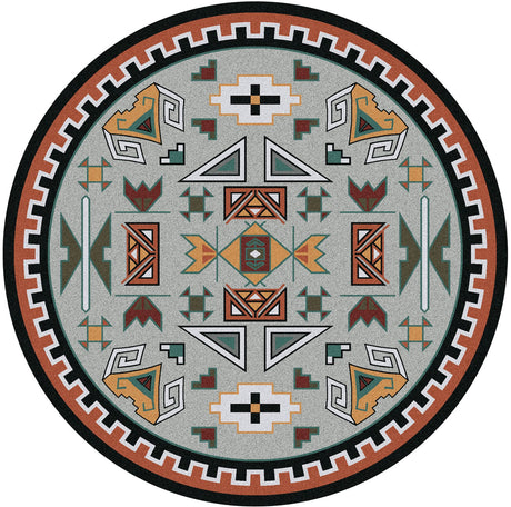 American Dakota Four Rams OKA Rust Rug