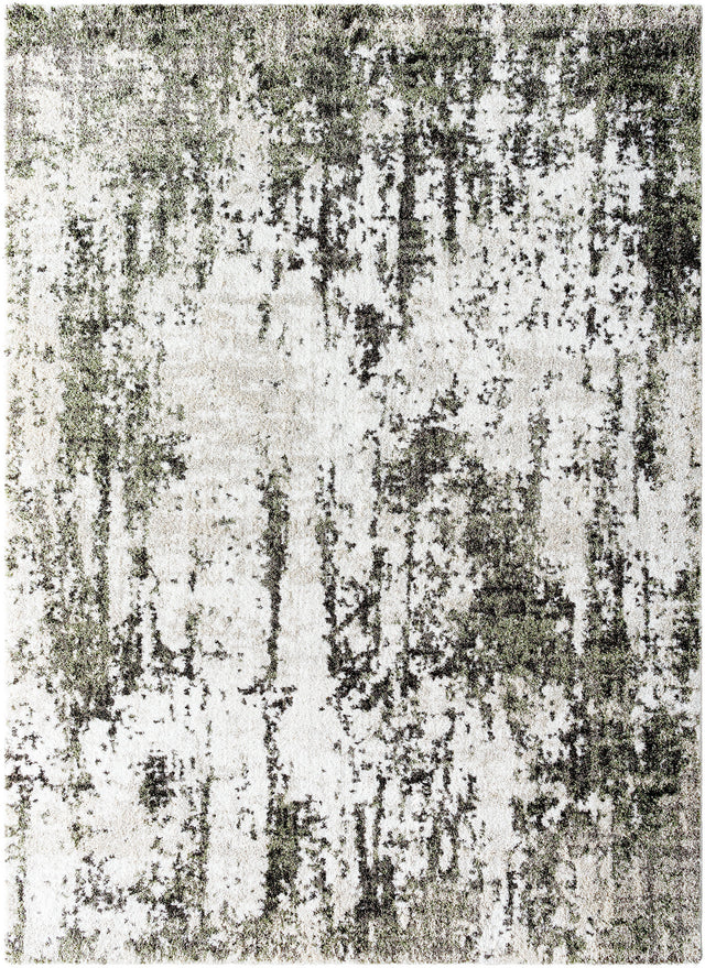 Surya Osaka Okk-2307 Light Grey, Sage, Nickel, Lunar Green, Pale Slate, Jet Black, Ash, Metallic - Silver Rug.