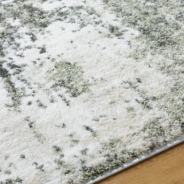 Surya Osaka Okk-2307 Light Grey, Sage, Nickel, Lunar Green, Pale Slate, Jet Black, Ash, Metallic - Silver Rug.