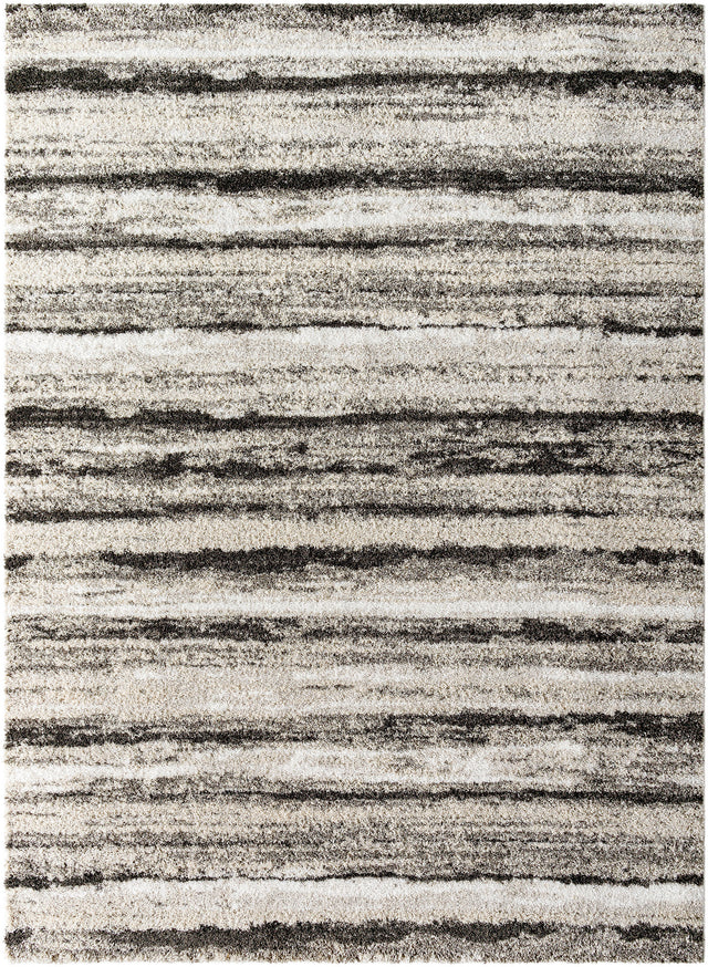 Surya Osaka Okk-2312 Pale Slate, Light Silver, Metallic - Silver, Sage, Lunar Green, Black Rug.
