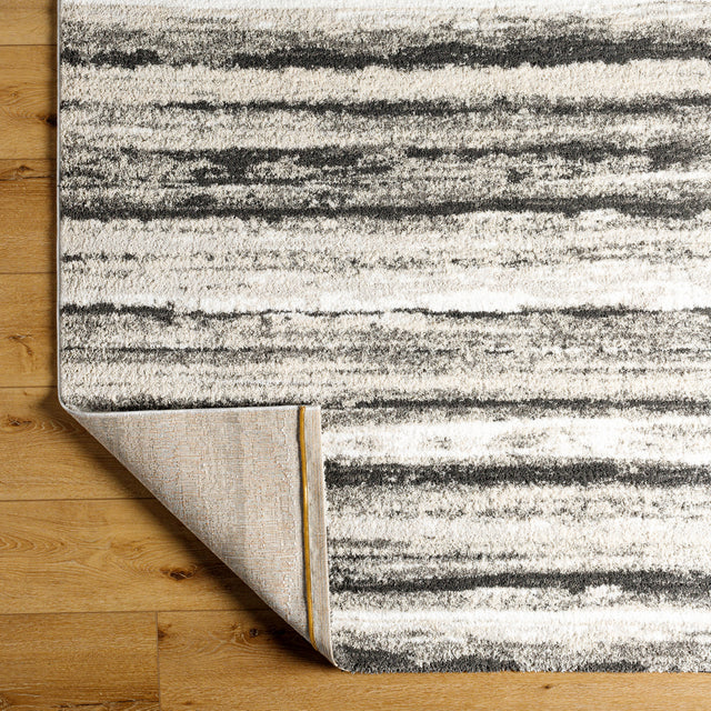 Surya Osaka Okk-2312 Pale Slate, Light Silver, Metallic - Silver, Sage, Lunar Green, Black Rug.
