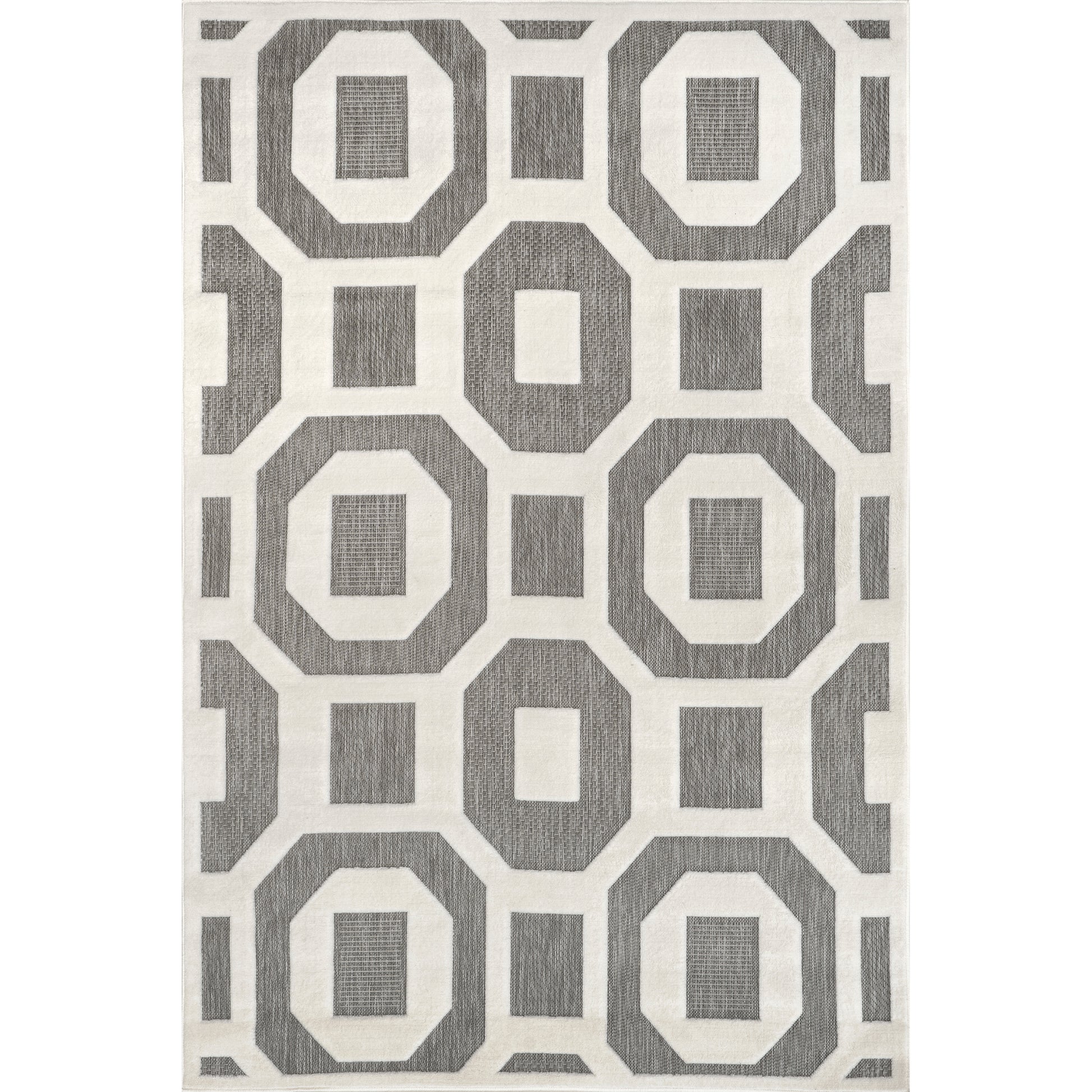 Nuloom Nicola Transitional Bars Grds05A Light Gray Area Rug