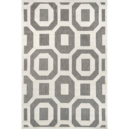 Nuloom Nicola Transitional Bars Grds05A Light Gray Area Rug