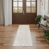 Nourison Eco Cycle Ecy01 Silver Ivory Rug.
