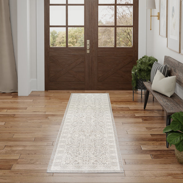 Nourison Eco Cycle Ecy01 Silver Ivory Rug.