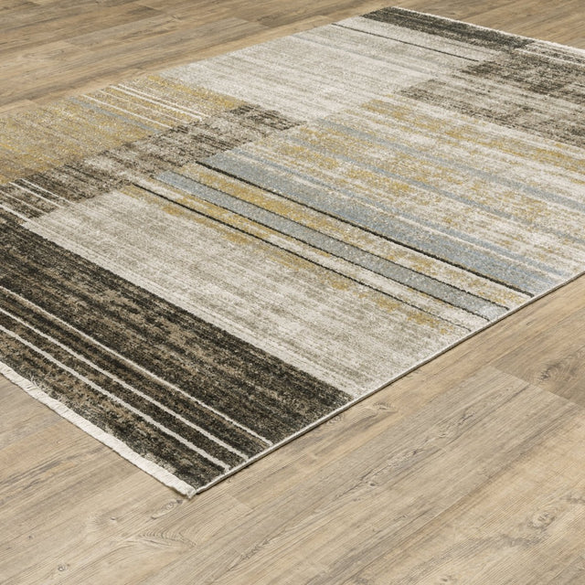 Oriental Weavers Bauer 090N2 Beige/ Charcoal Rug.