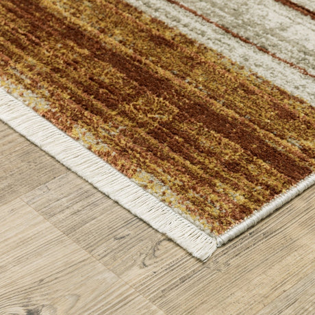Oriental Weavers Bauer 090R2 Rust/ Gold Rug.