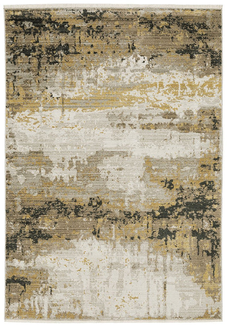 Oriental Weavers Bauer 2061X Gold/ Black Rug.