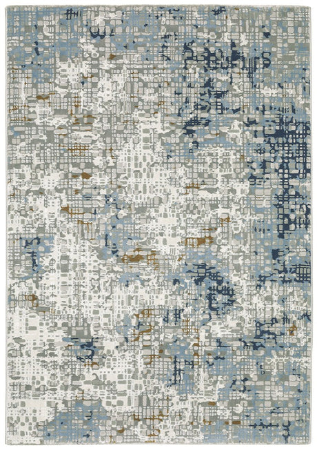 Oriental Weavers Easton 011E3 Blue/ Ivory Rug.