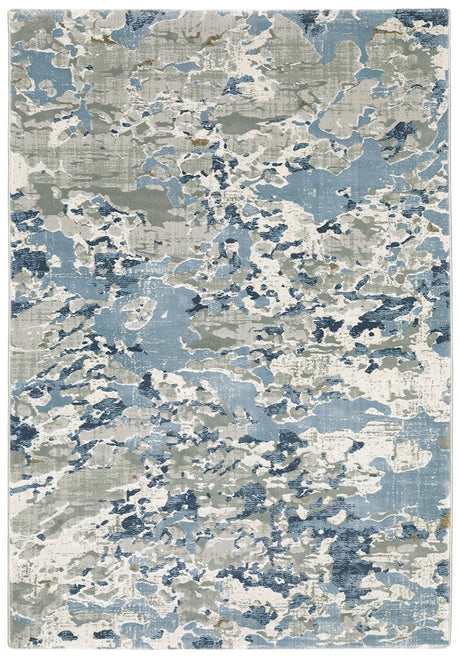 Oriental Weavers Easton 3317E Grey/ Blue Rug.