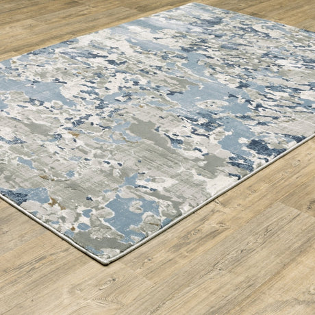 Oriental Weavers Easton 3317E Grey/ Blue Rug.