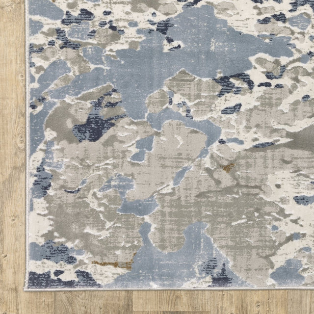 Oriental Weavers Easton 3317E Grey/ Blue Rug.