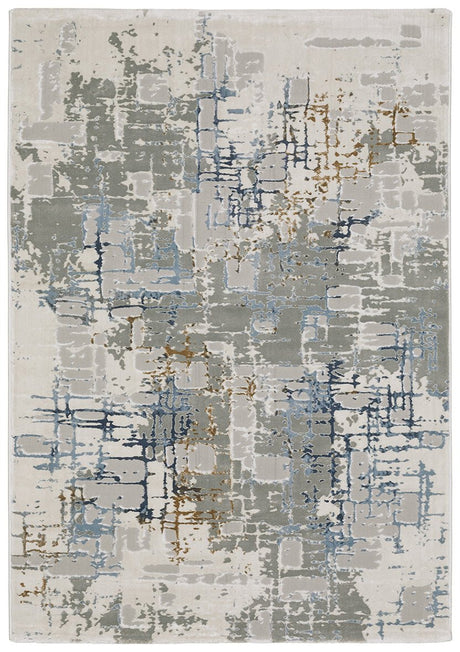 Oriental Weavers Easton 8111X Ivory/ Blue Rug.