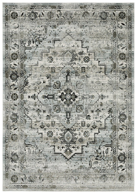 Oriental Weavers Gemini 020Z2 Grey/ Blue Rug.