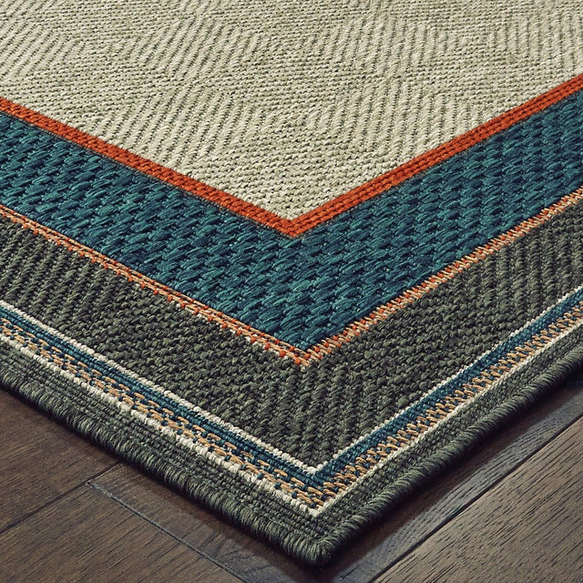 Oriental Weavers Latitude 8021L Grey/ Blue Rug.