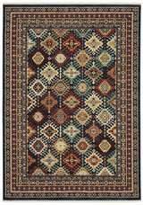 Oriental Weavers Lilihan 003B6 Navy/ Multi Rug.