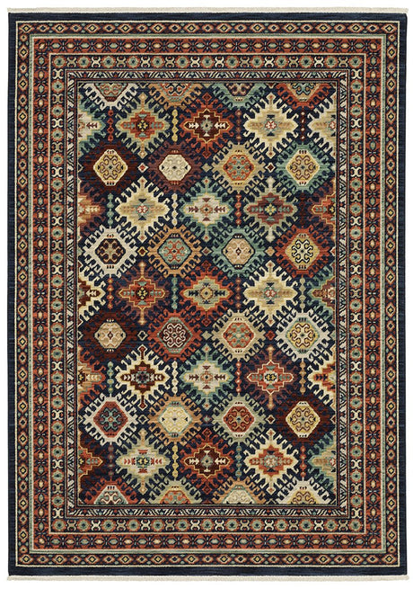 Oriental Weavers Lilihan 003B6 Navy/ Multi Rug.