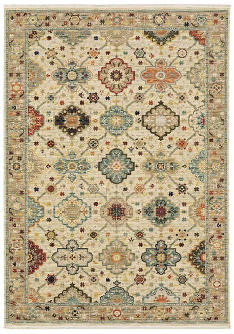 Oriental Weavers Lilihan 4601W Beige/ Multi Rug.
