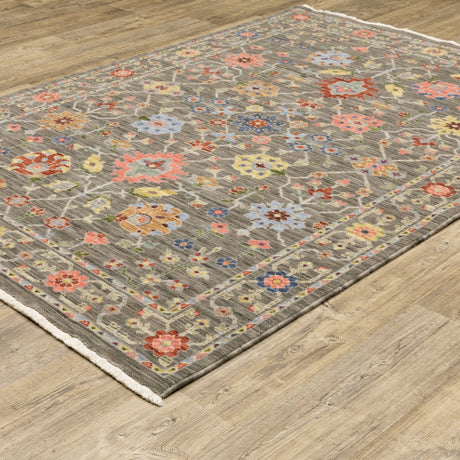 Oriental Weavers Lucca 093K1 Grey/ Multi Rug.