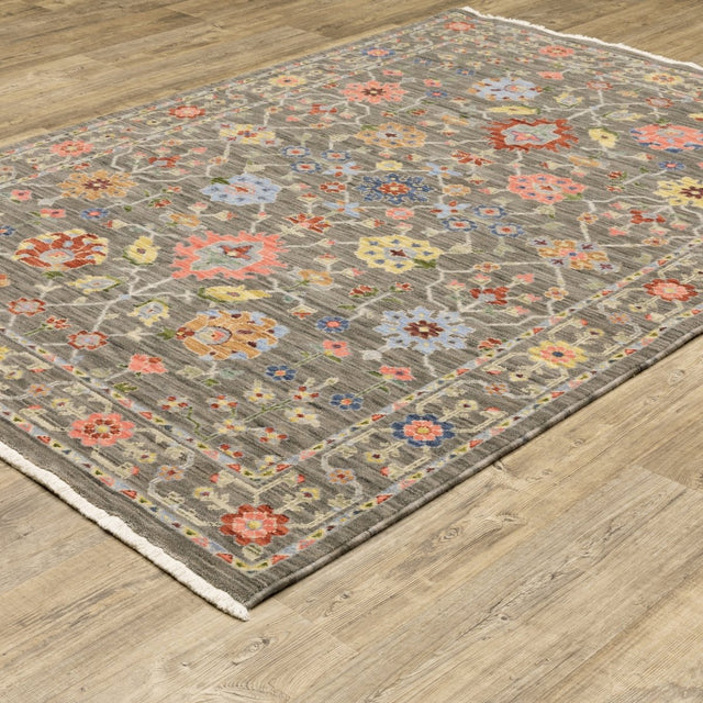 Oriental Weavers Lucca 093K1 Grey/ Multi Rug.
