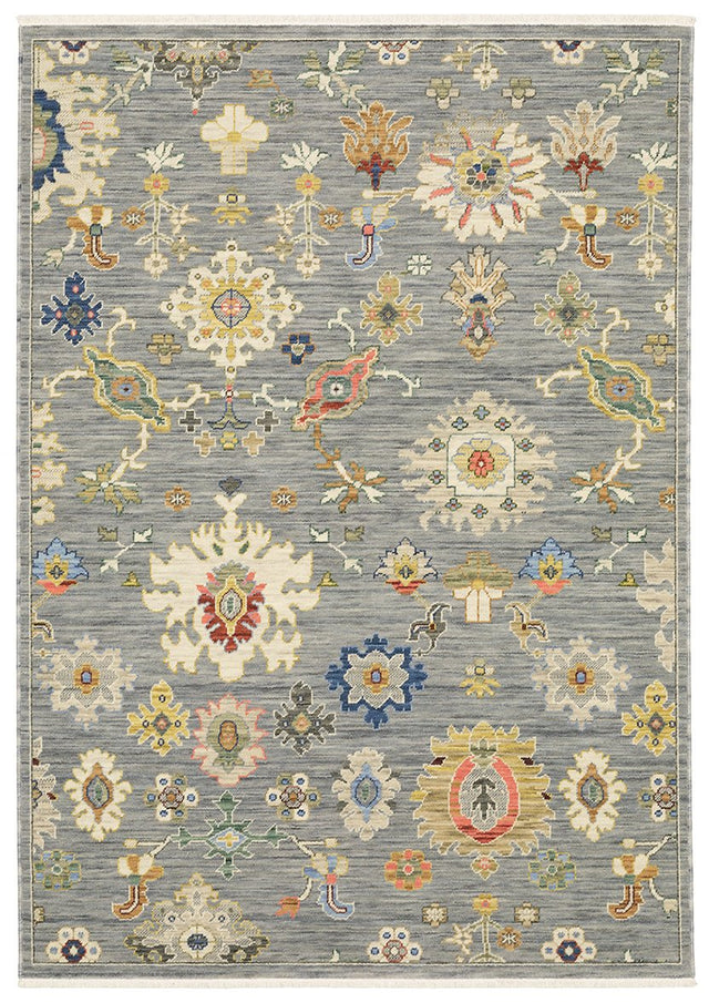 Oriental Weavers Lucca 5507E Grey/ Multi Rug.
