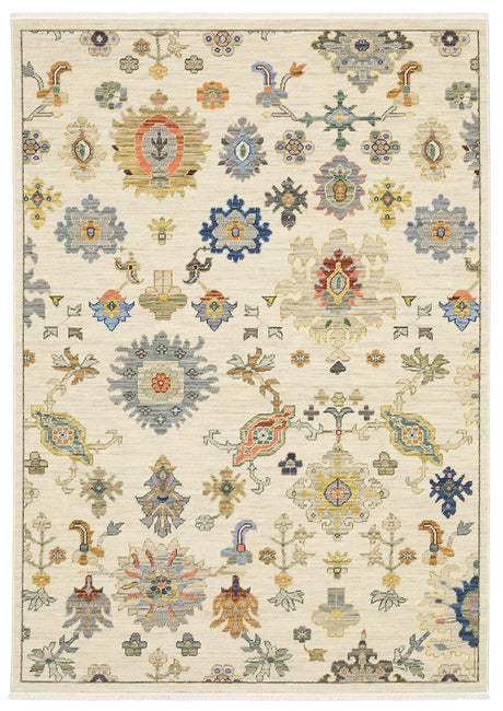 Oriental Weavers Lucca 5507W Ivory/ Multi Rug.