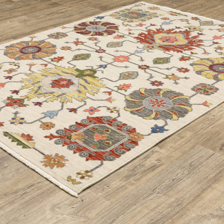 Oriental Weavers Lucca 8111W Ivory/ Multi Rug.