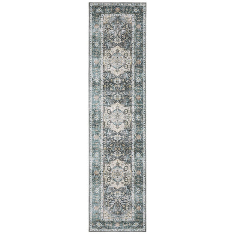 Oriental Weavers Machine Washable Charleston Cha01 Blue/ Ivory Rug.