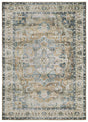 Oriental Weavers Machine Washable Charleston Cha02 Blue/ Gold Rug.