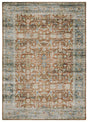 Oriental Weavers Machine Washable Charleston Cha04 Rust/ Blue Rug.