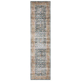 Oriental Weavers Machine Washable Charleston Cha06 Blue/ Rust Rug.