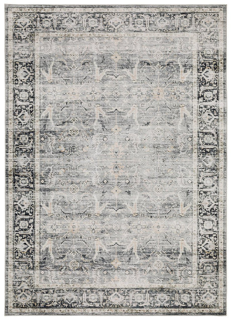 Oriental Weavers Machine Washable Charleston Cha07 Charcoal/ Grey Rug.