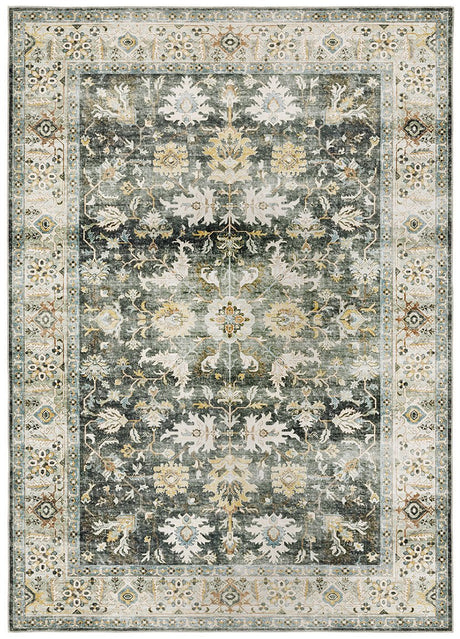 Oriental Weavers Machine Washable Charleston Cha09 Charcoal/ Gold Rug - Oriental Weavers Sphinx - ccha09061091st