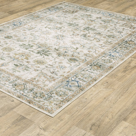 Oriental Weavers Machine Washable Charleston Cha10 Ivory/ Multi Rug.