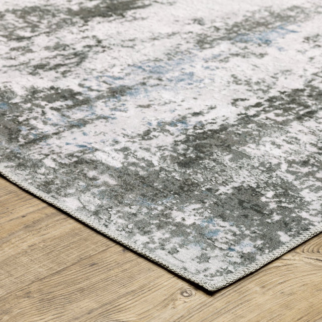 Oriental Weavers Machine Washable Malibu Mal02 Ivory/ Grey Rug.