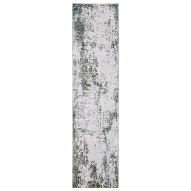 Oriental Weavers Machine Washable Malibu Mal02 Ivory/ Grey Rug.