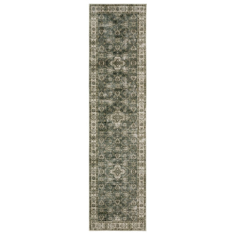 Oriental Weavers Machine Washable Malibu Mal04 Blue/ Beige Rug.