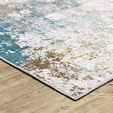 Oriental Weavers Machine Washable Malibu Mal06 Ivory/ Blue Rug.