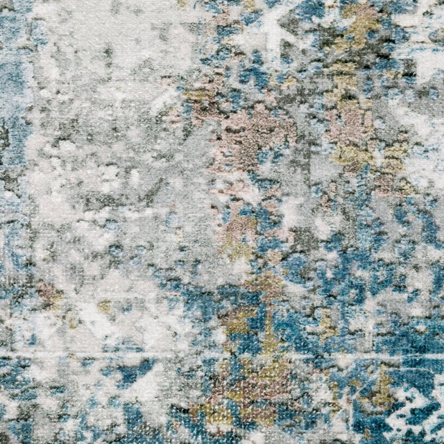 Oriental Weavers Machine Washable Malibu Mal06 Ivory/ Blue Rug.