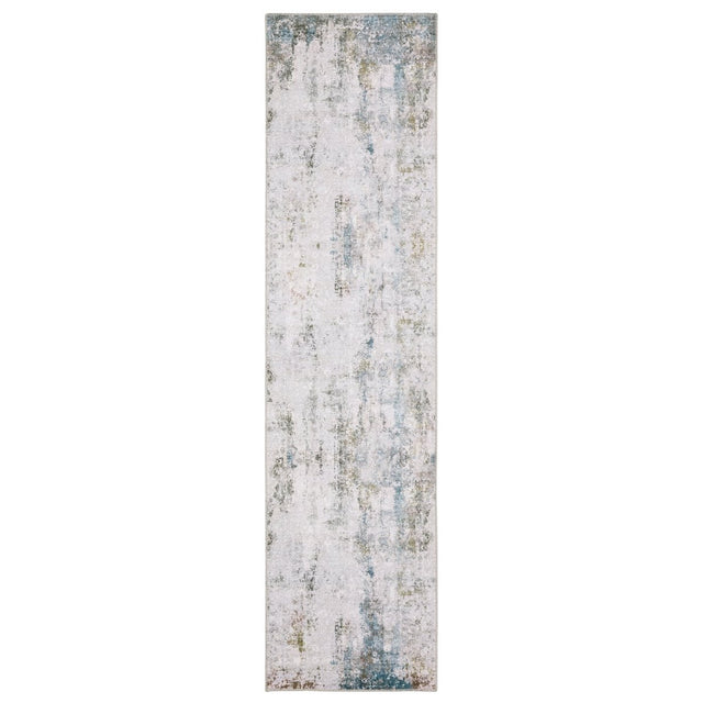 Oriental Weavers Machine Washable Malibu Mal06 Ivory/ Blue Rug.