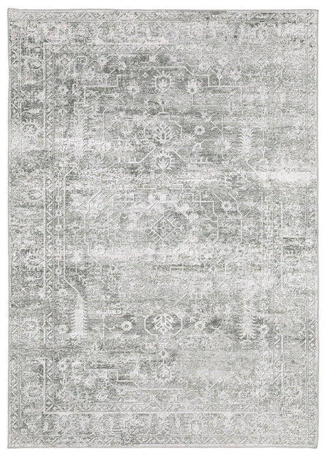 Oriental Weavers Machine Washable Malibu Mal08 Grey/ Ivory Rug.