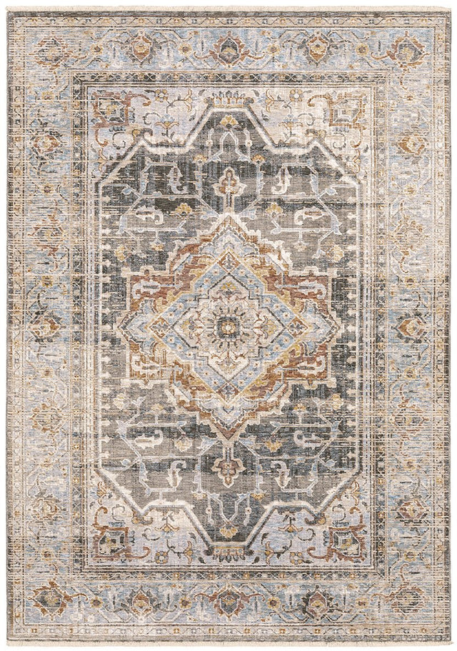 Oriental Weavers Maharaja 1803X Charcoal/ Blue Rug.