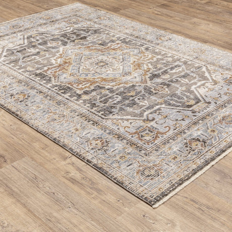 Oriental Weavers Maharaja 1803X Charcoal/ Blue Rug.