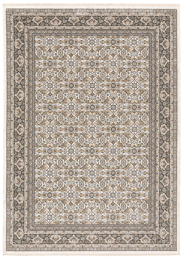 Oriental Weavers Maharaja 2061N Ivory/ Charcoal Rug.