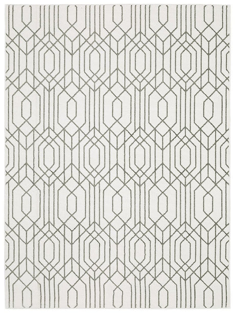 Oriental Weavers Montecito 4158W White/ Grey Rug.