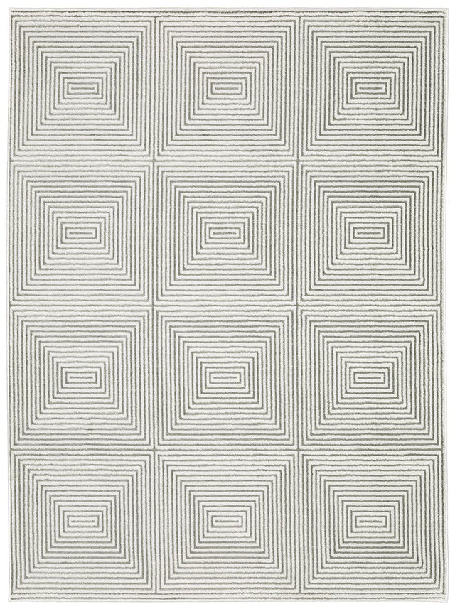 Oriental Weavers Montecito 8111W Grey/ White Rug.